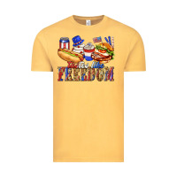 Vintage Mustard tastes like freedom with leopard Vintage Tee - texasbilliewilder