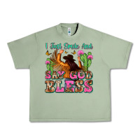 Oil Green i just smile and say god bless Urban Heavy Tee - Zillion Design Studio