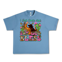 Pebble Blue i just smile and say god bless Urban Heavy Tee - Zillion Design Studio