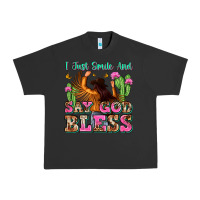 Pigment Black i just smile and say god bless Urban Heavy Tee - Zillion Design Studio