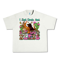 Pistachio i just smile and say god bless Urban Heavy Tee - Zillion Design Studio