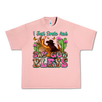 Salmon i just smile and say god bless Urban Heavy Tee - Zillion Design Studio