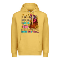 Antique Gold i may look calm but in my head i pecked you three Premium Hoodie - NancyCooperArtShop