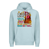 Blue Mist i may look calm but in my head i pecked you three Premium Hoodie - NancyCooperArtShop