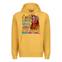 Mustard i may look calm but in my head i pecked you three Premium Hoodie - NancyCooperArtShop