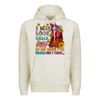 Oatmeal Heather i may look calm but in my head i pecked you three Premium Hoodie - NancyCooperArtShop