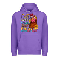 Purple i may look calm but in my head i pecked you three Premium Hoodie - NancyCooperArtShop