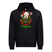 Black merry christmas alpaca face Urban Hoodie - LillyAllenDesigns