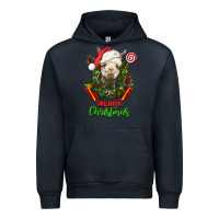 Navy merry christmas alpaca face Urban Hoodie - LillyAllenDesigns
