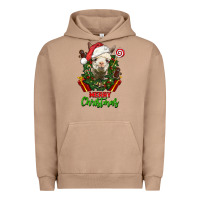 Pigment Burro merry christmas alpaca face Urban Hoodie - LillyAllenDesigns