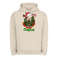 Pigment French Oak merry christmas alpaca face Urban Hoodie - LillyAllenDesigns