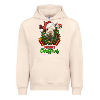 Sandshell merry christmas alpaca face Urban Hoodie - LillyAllenDesigns
