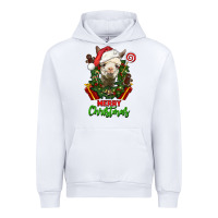 White merry christmas alpaca face Urban Hoodie - LillyAllenDesigns