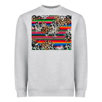Heather Grey cowhide leopard serape Heavyweight Sweatshirt - RanaPortraitStore