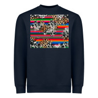 Navy cowhide leopard serape Heavyweight Sweatshirt - RanaPortraitStore