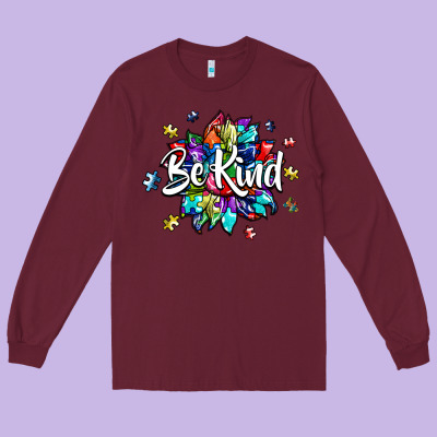 Be Kind2 Long Sleeve Tee Designed By Sublimationcraftshop