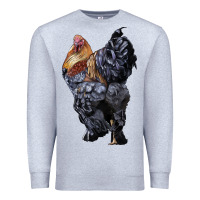 Heather Grey Brahma Rooster Premium Sweatshirt - LillyAllenDesigns