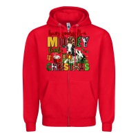 Red have yourself a mooey little christmas Zipper Hoodie - AdoDesignShop