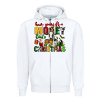 White have yourself a mooey little christmas Zipper Hoodie - AdoDesignShop