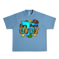 Pebble Blue hey there cowboy Urban Heavy Tee - Zillion Design Studio