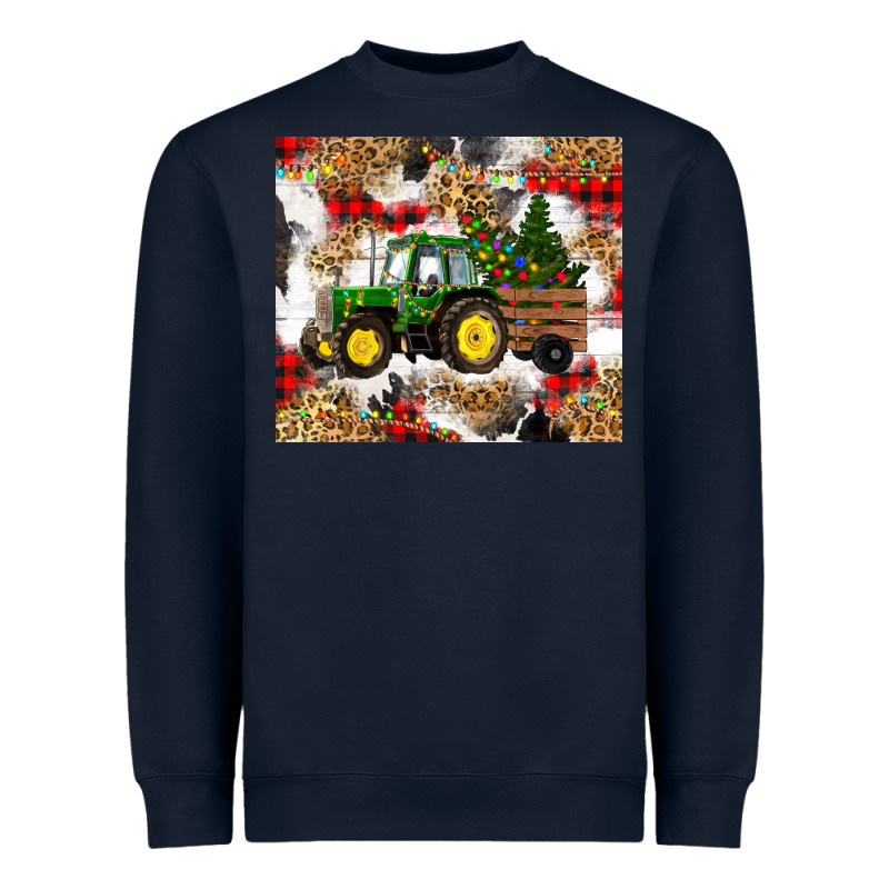 Christmas Farm Tractor Heavyweight Sweatshirt by RanaPortraitStore | Teevron