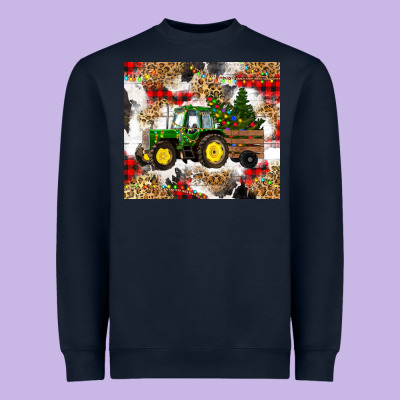 Heavyweight Sweatshirt christmas farm tractor
