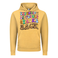 Vintage Mustard expensive diffucult and talks back Vintage Hoodie - MaliasSmallBusiness
