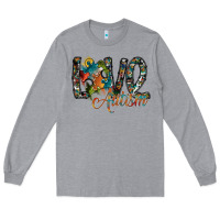 Heather Grey love autism Long Sleeve Tee - SublimationCraftShop