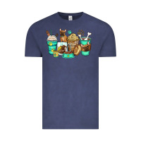 Vintage Denim french bulldog coffee cups Vintage Tee - Zillion Design Studio