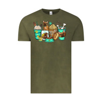 Vintage Olive french bulldog coffee cups Vintage Tee - Zillion Design Studio