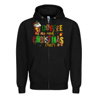 Black coffee and christmas cheer Zipper Hoodie - AdoDesignShop