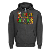 Charcoal Heather coffee and christmas cheer Zipper Hoodie - AdoDesignShop