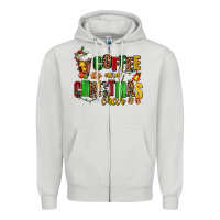 Dove Grey coffee and christmas cheer Zipper Hoodie - AdoDesignShop