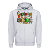 Heather Grey coffee and christmas cheer Zipper Hoodie - AdoDesignShop