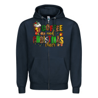 Navy coffee and christmas cheer Zipper Hoodie - AdoDesignShop