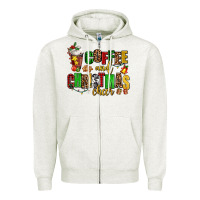 Oatmeal Heather coffee and christmas cheer Zipper Hoodie - AdoDesignShop
