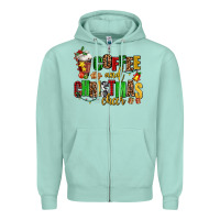 Seafoam coffee and christmas cheer Zipper Hoodie - AdoDesignShop