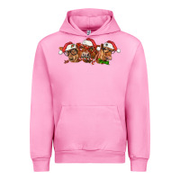 Fuchsia Pink christmas red angus cows Urban Hoodie - LillyAllenDesigns