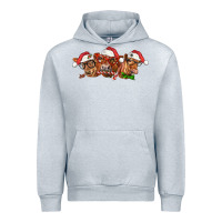 Heather Grey christmas red angus cows Urban Hoodie - LillyAllenDesigns