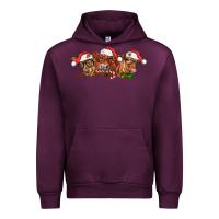 Mauve Wine christmas red angus cows Urban Hoodie - LillyAllenDesigns