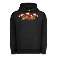 Pigment Black christmas red angus cows Urban Hoodie - LillyAllenDesigns