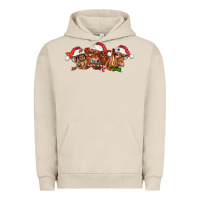 Pigment French Oak christmas red angus cows Urban Hoodie - LillyAllenDesigns