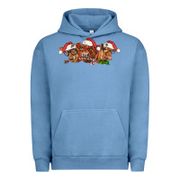 Pigment Pebble Blue christmas red angus cows Urban Hoodie - LillyAllenDesigns
