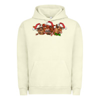 Pigment Pistachio christmas red angus cows Urban Hoodie - LillyAllenDesigns