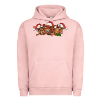 Pigment Salmon christmas red angus cows Urban Hoodie - LillyAllenDesigns