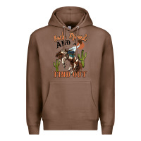 Chestnut buck around and find out rodeo cowboy Premium Hoodie - MaliasSmallBusiness