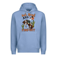 Colony Blue buck around and find out rodeo cowboy Premium Hoodie - MaliasSmallBusiness