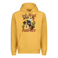 Mustard buck around and find out rodeo cowboy Premium Hoodie - MaliasSmallBusiness