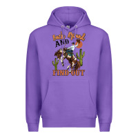 Purple buck around and find out rodeo cowboy Premium Hoodie - MaliasSmallBusiness