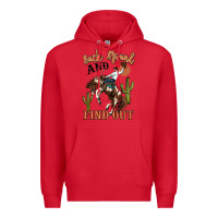 Red buck around and find out rodeo cowboy Premium Hoodie - MaliasSmallBusiness